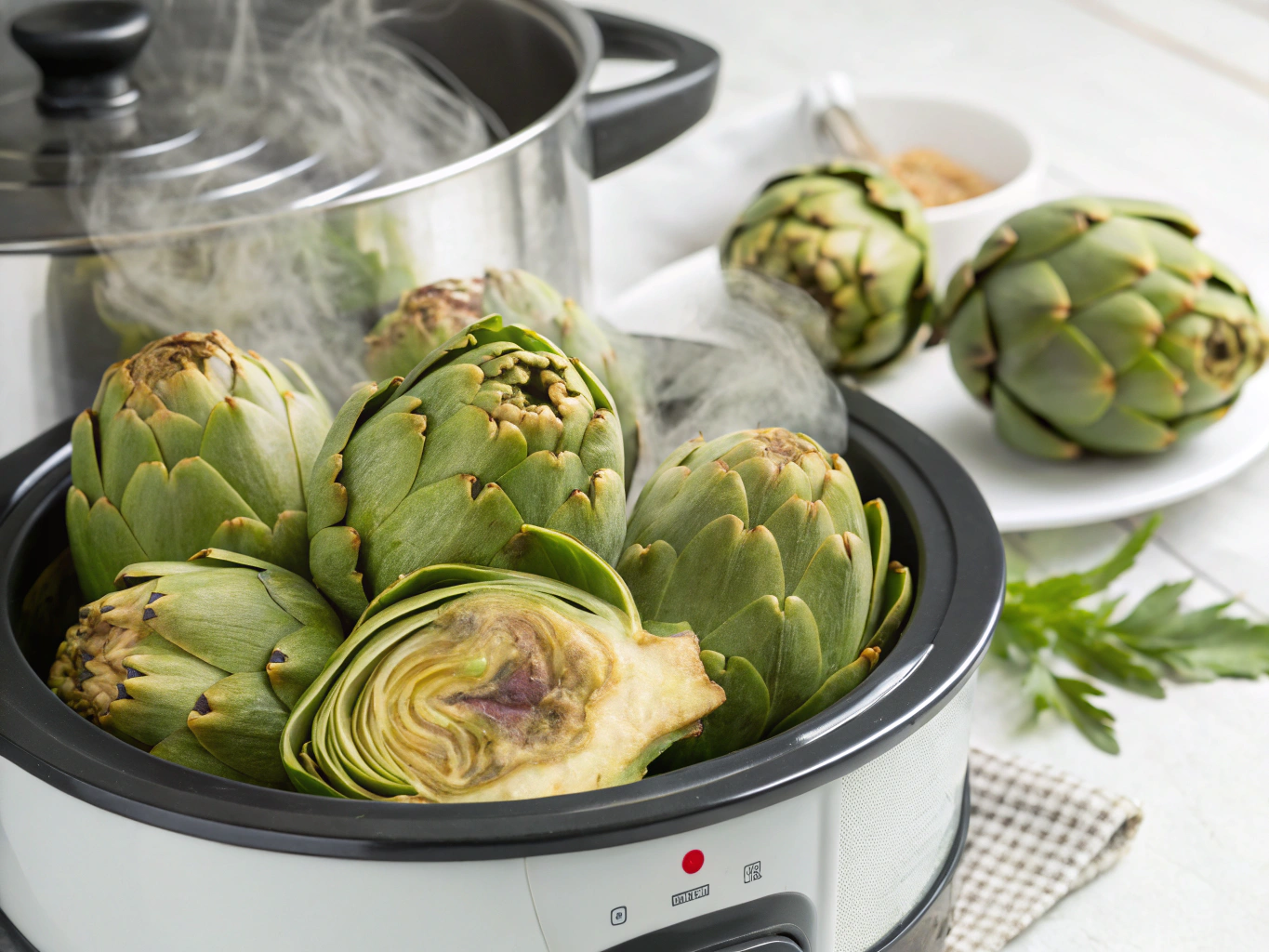 artichauts vapeur au cookeo - liste des ingrédients