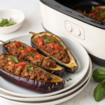 aubergines farcies a la viande hachee au cookeo
