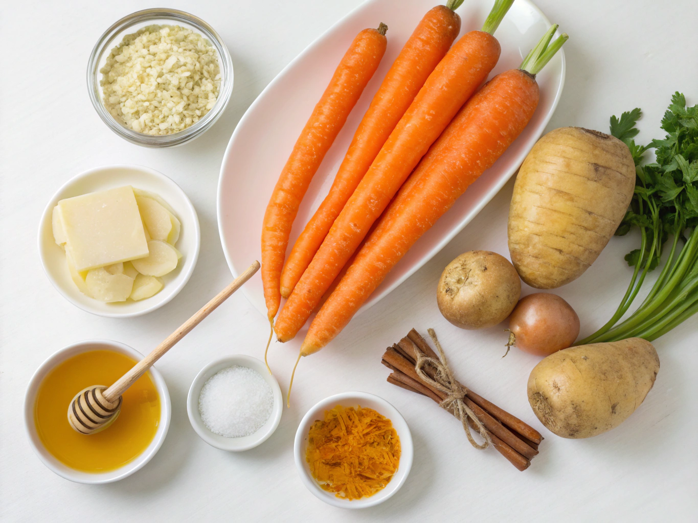 batonnets de carottes au miel au cookeo - liste des ingrédients
