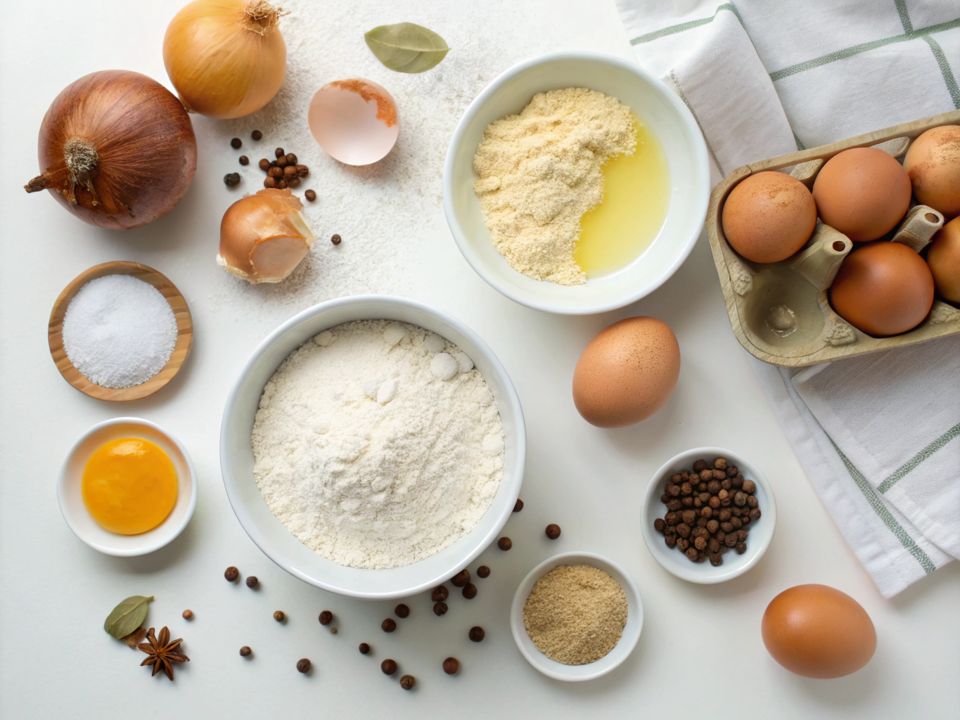 beignets d'oignons au cookeo - liste des ingrédients