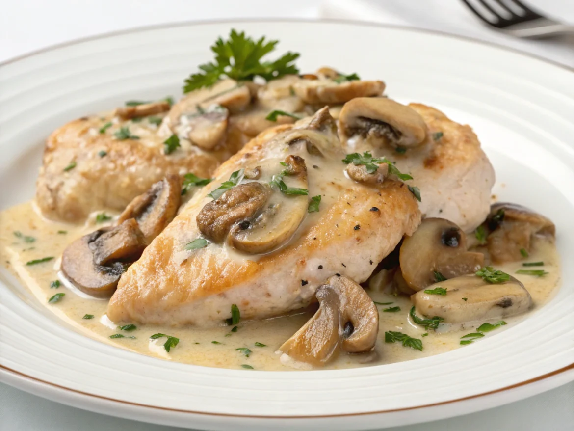 blancs de poulet aux champignons et boursin au cookeo