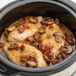 blancs de poulet aux lardons et champignons au cookeo
