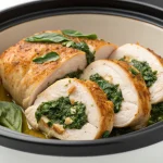 blancs de poulet farcis aux epinards au cookeo
