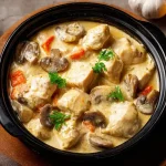 Blanquette de poulet crémeuse au Cookeo dans un joli bol