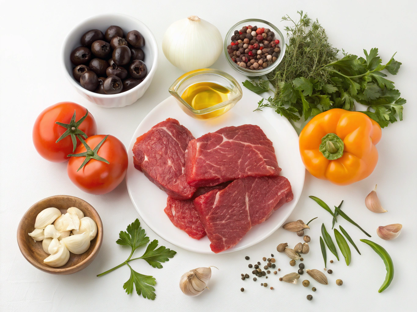 boeuf a la catalane au cookeo - liste des ingrédients