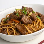 boeuf au caramel et nouilles sautees au soja au cookeo