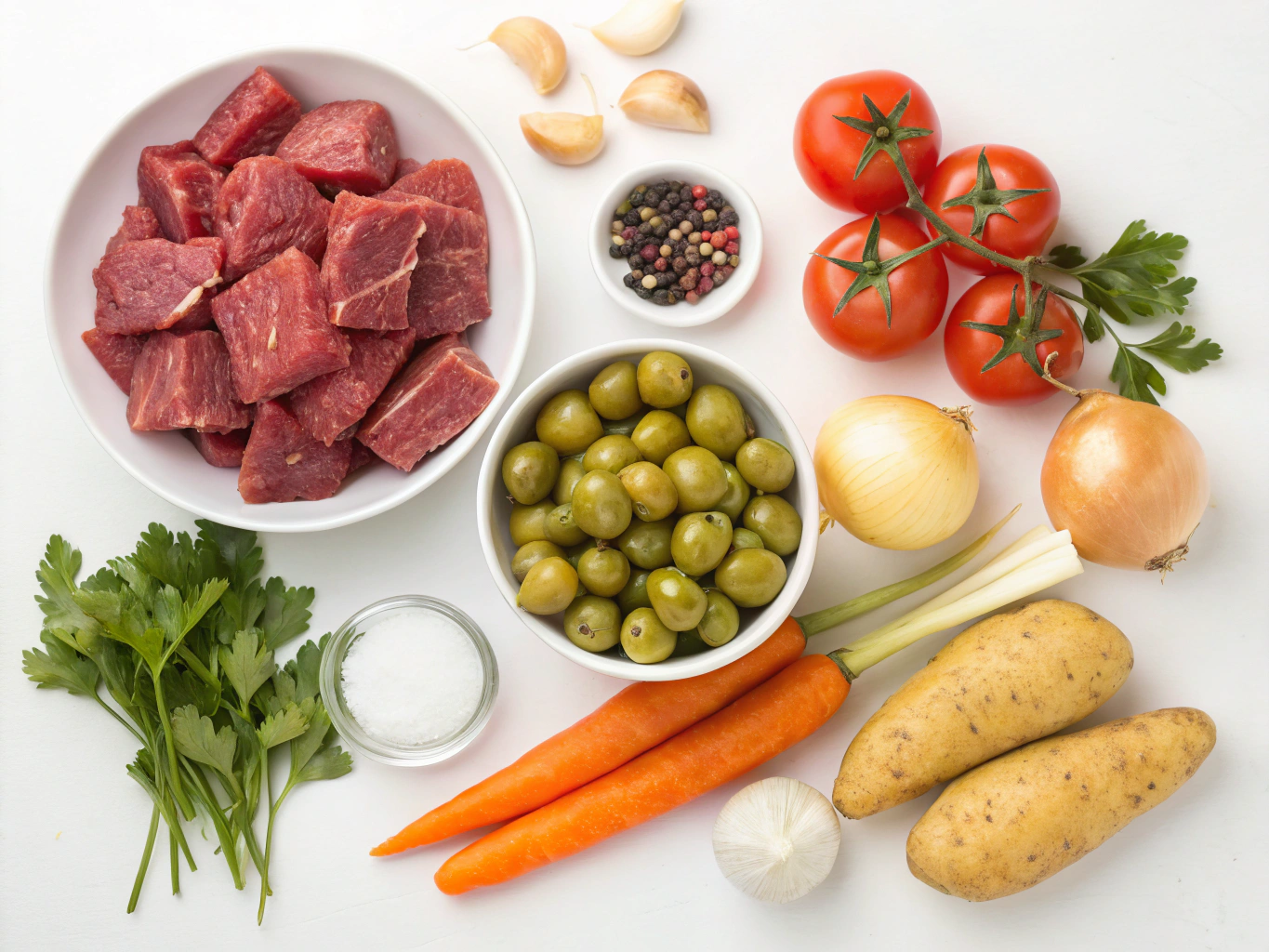 boeuf aux olives au cookeo - liste des ingrédients