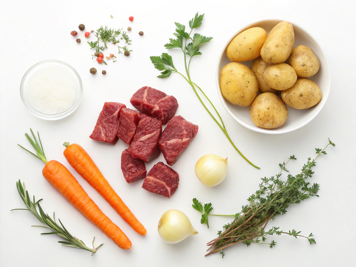 boeuf aux pommes de terre au cookeo - liste des ingrédients