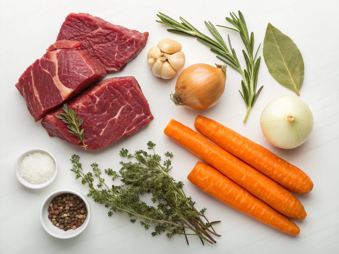 boeuf braise aux carottes au cookeo - liste des ingrédients