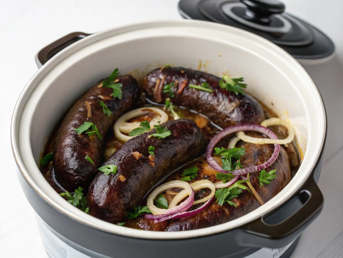 boudin noir aux oignons au cookeo
