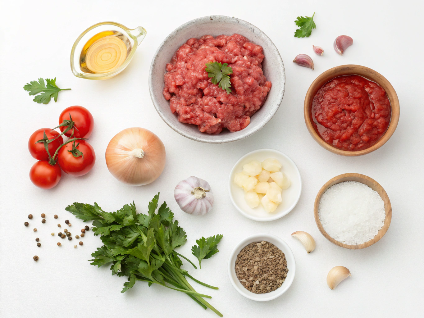 boulettes de veau à la sauce tomate au cookeo - liste des ingrédients