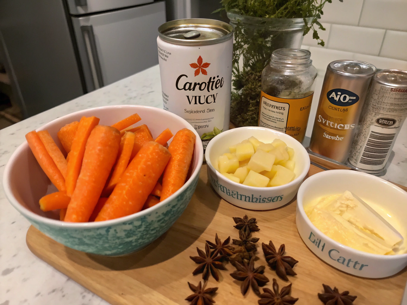 carottes vichy au cookeo - liste des ingrédients