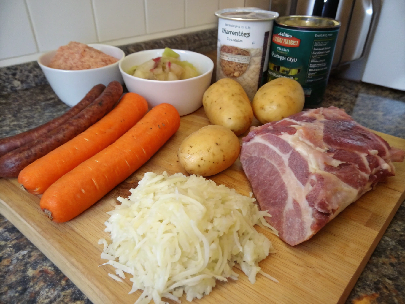 choucroute au cookeo - liste des ingrédients