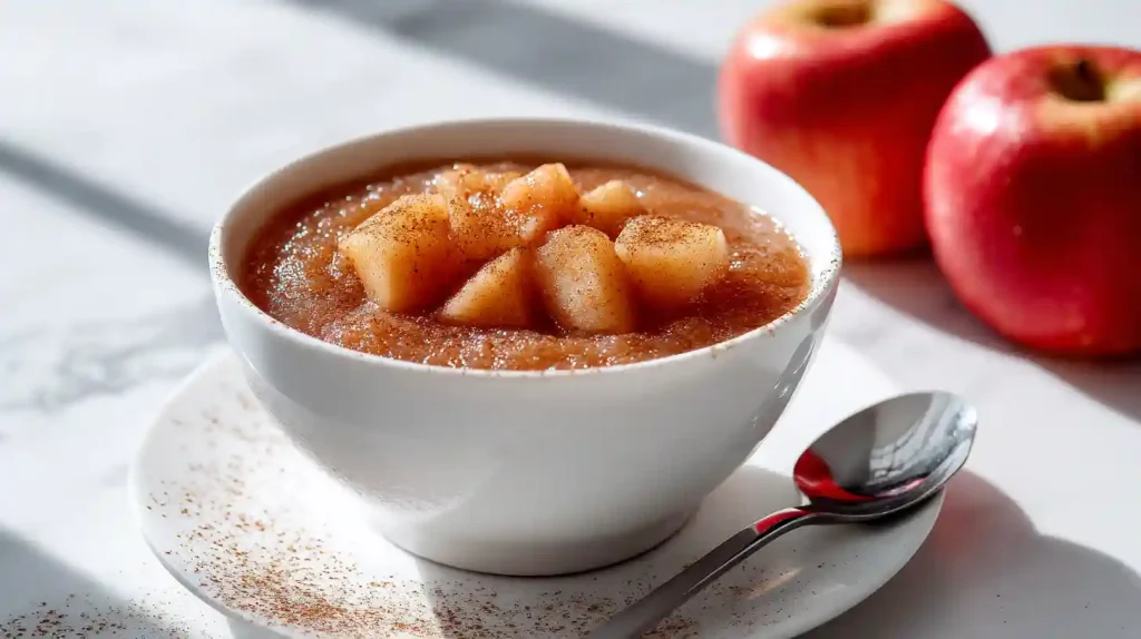 Compote de pommes prête à être dégustée