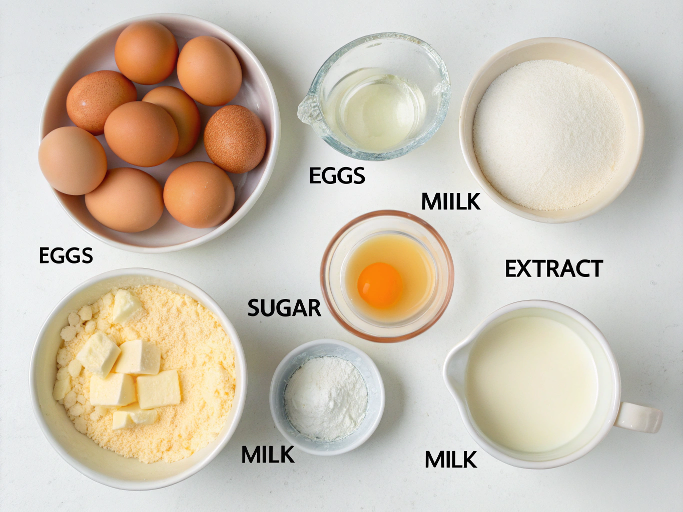 flan au cookeo - liste des ingrédients