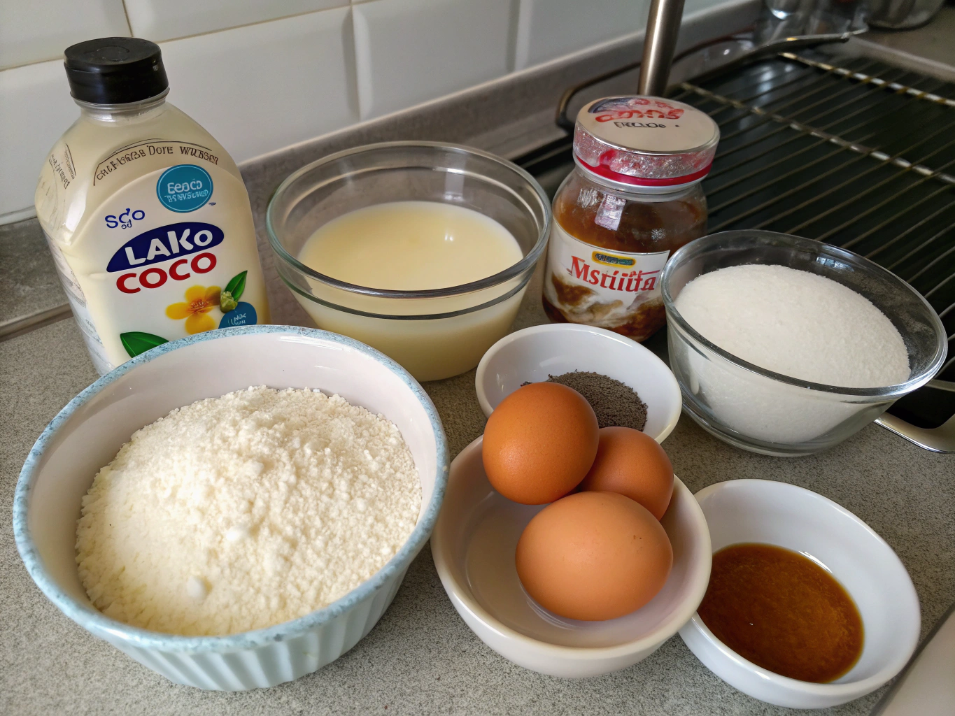 flan coco au cookeo - liste des ingrédients