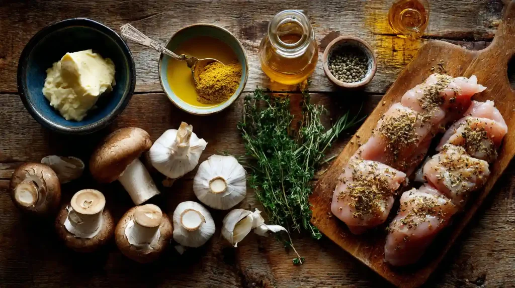 Ingrédients pour filet de poulet Cookeo