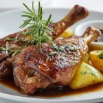 Cuisses de canard Cookeo servies avec pommes de terre