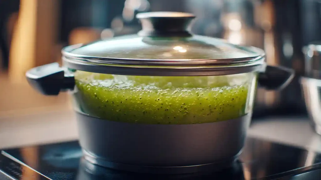 Cuisson de la confiture de kiwis au Cookeo