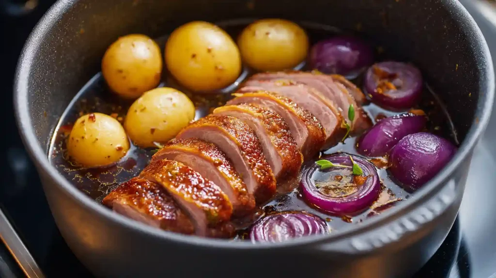 Cuisson du magret et pommes de terre dans le Cookeo