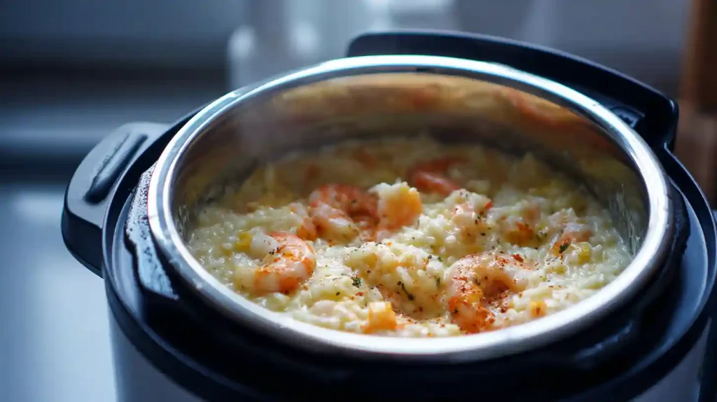 Cuisson du risotto crevettes dans le Cookeo