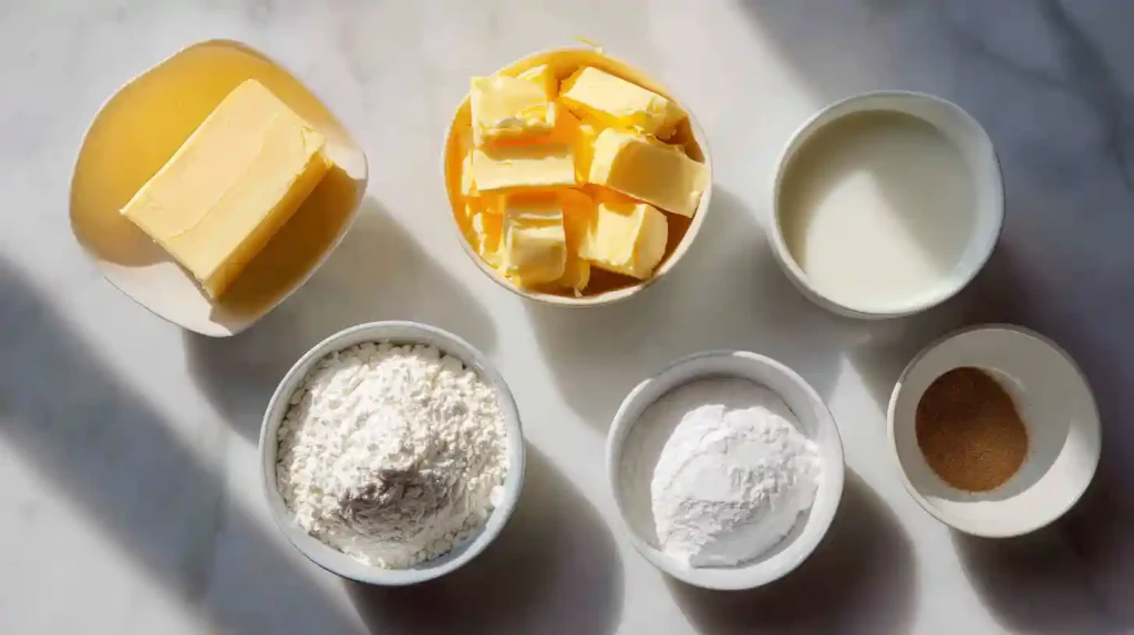 Ingrédients pour la sauce béchamel Cookeo