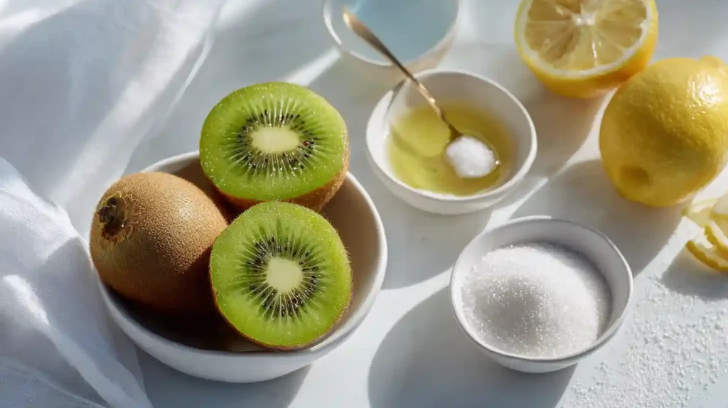 Ingrédients pour la confiture de kiwis