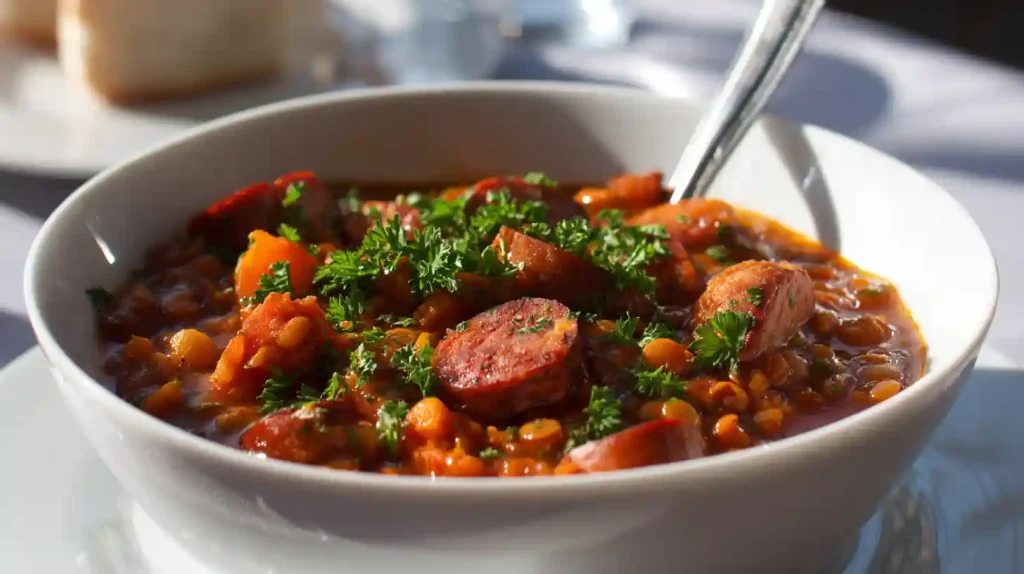 Saucisse lentilles Cookeo prête à être dégustée