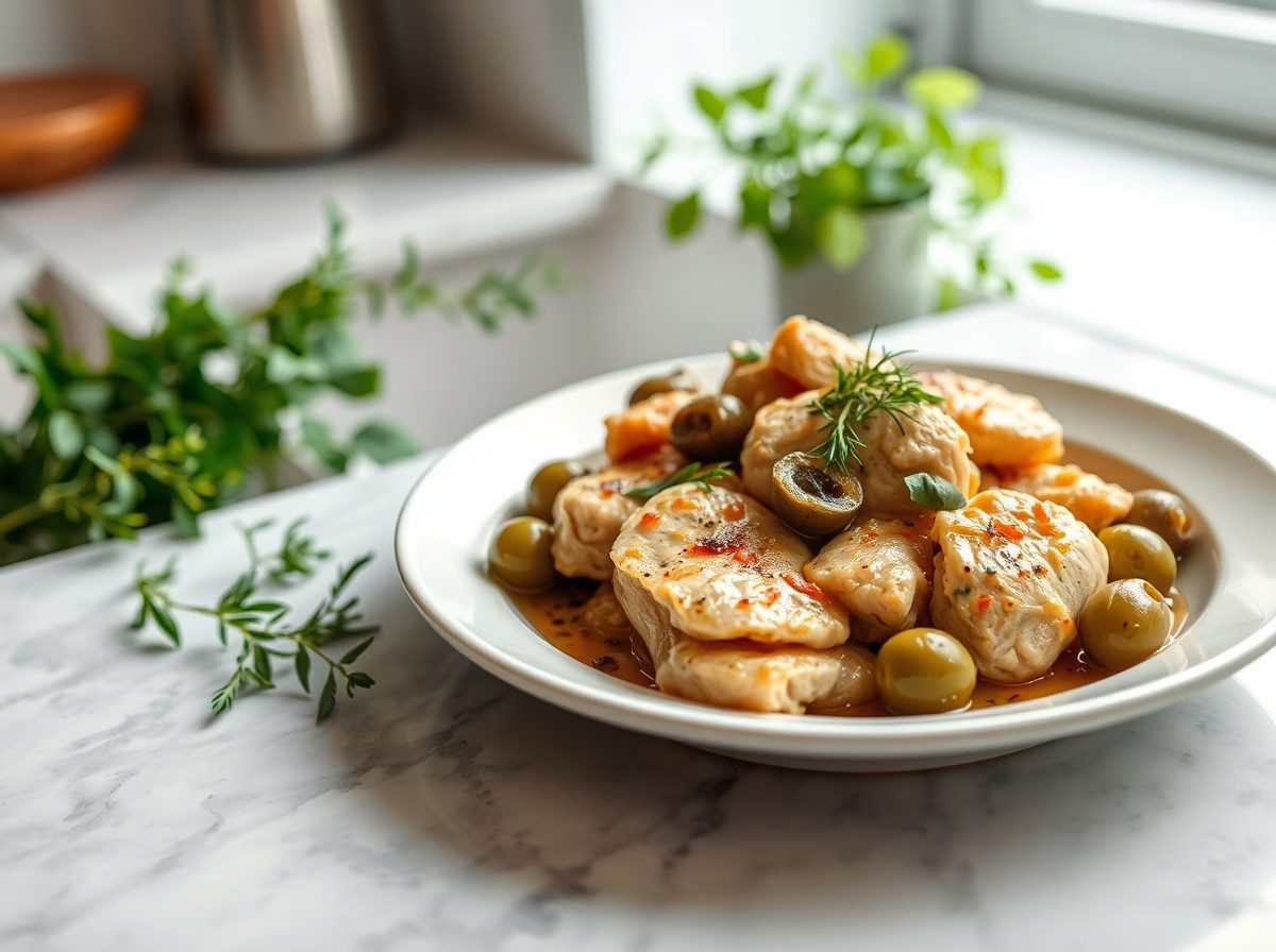 Poulet Aux Olives Au Cookeo - liste des ingrédients
