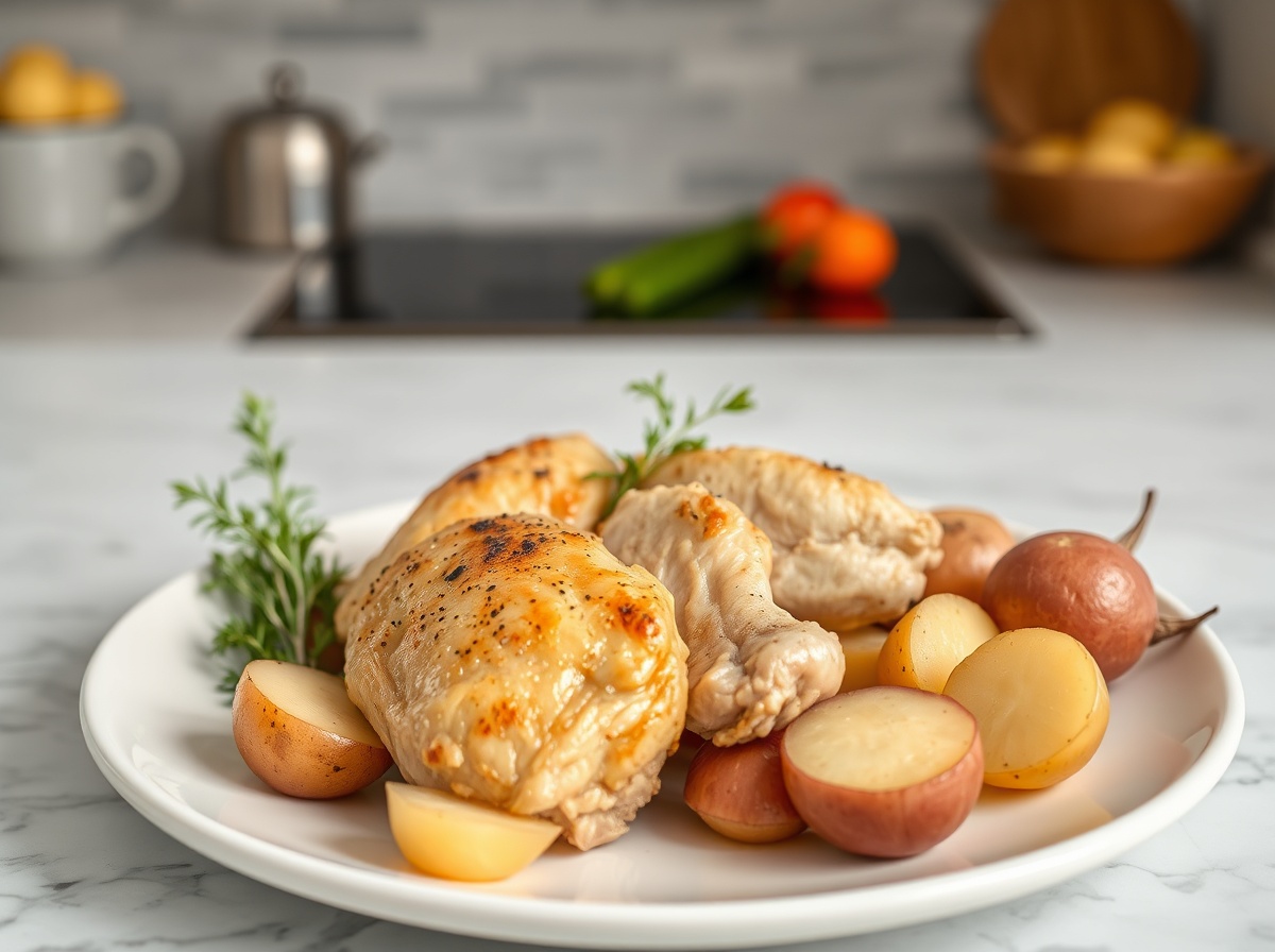 Poulet Aux Pommes De Terre Et Navets Au Cookeo - liste des ingrédients