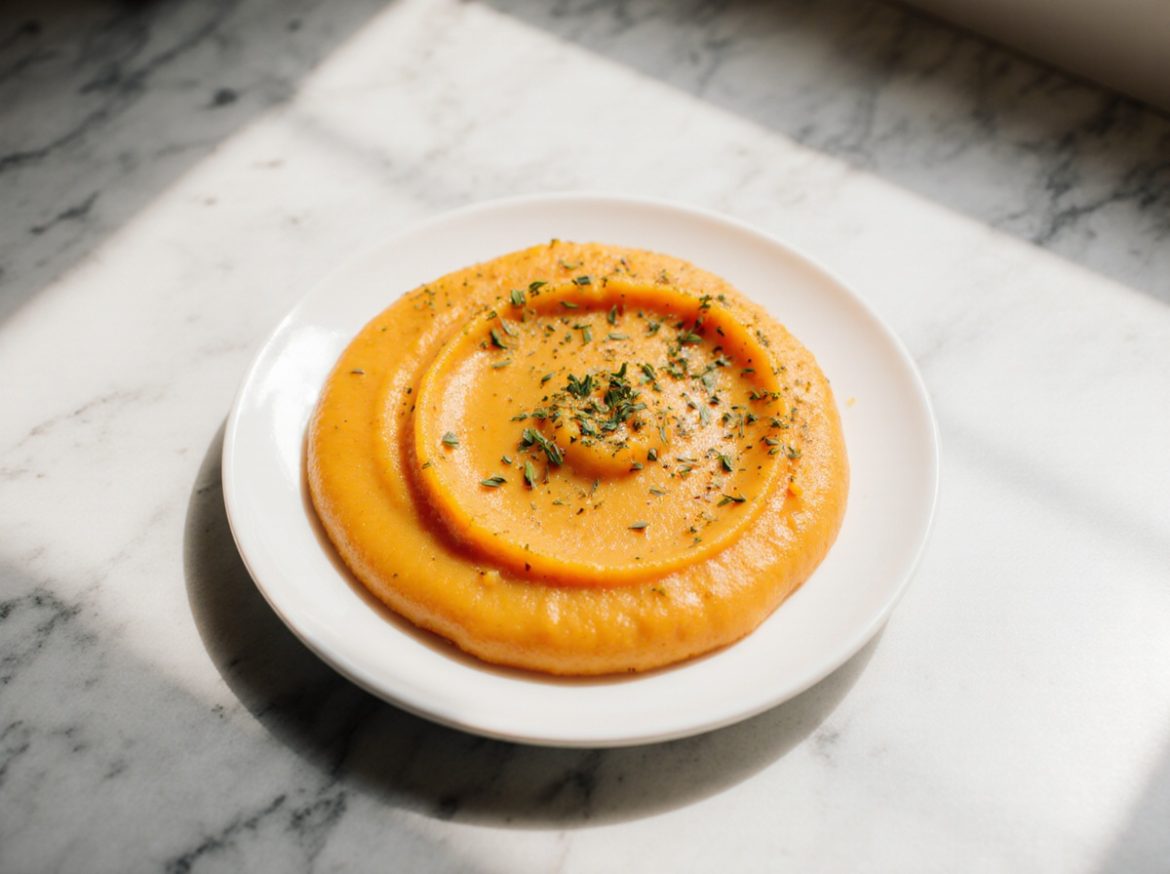 Délicieuse purée de patate douce au Cookeo, crémeuse et pleine de saveurs.