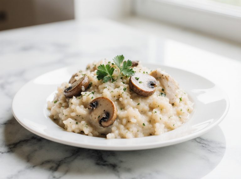 Risotto poulet champignons au Cookeo, crémeux et savoureux