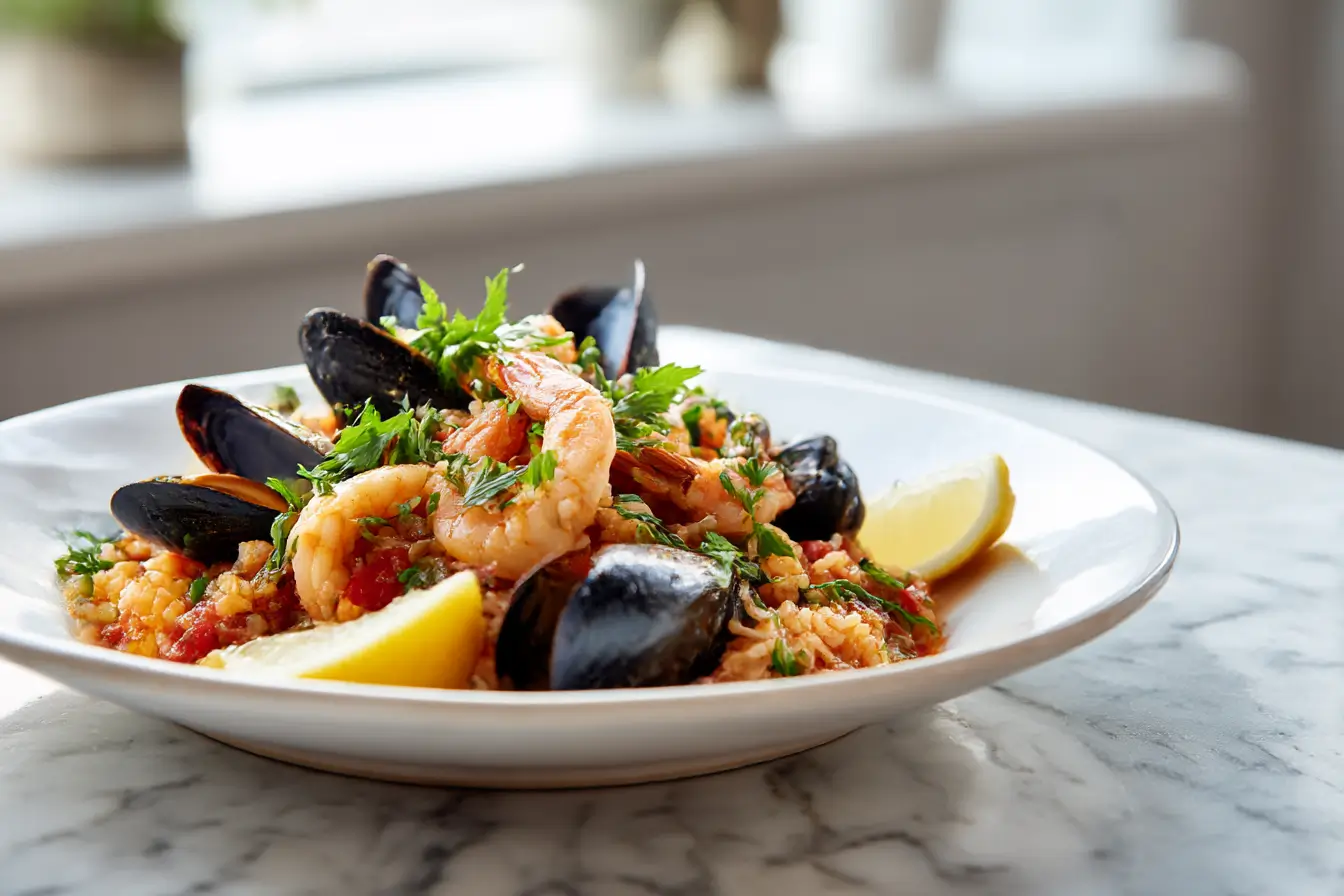Riz aux fruits de mer au Cookeo - liste des ingrédients