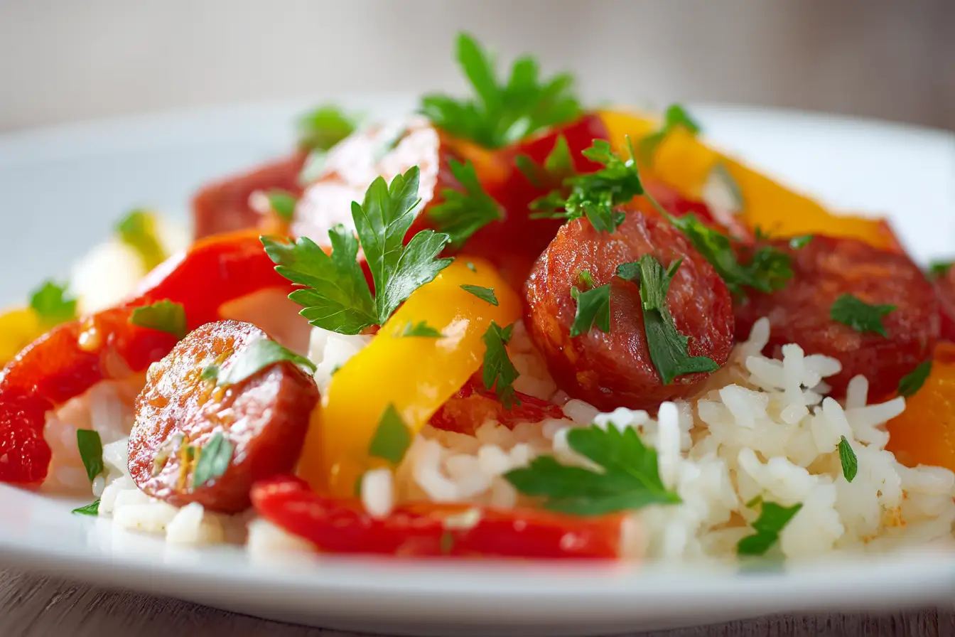 Riz chorizo au Cookeo - liste des ingrédients
