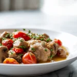 Savoureux veau Marengo au Cookeo, mijoté à la perfection.