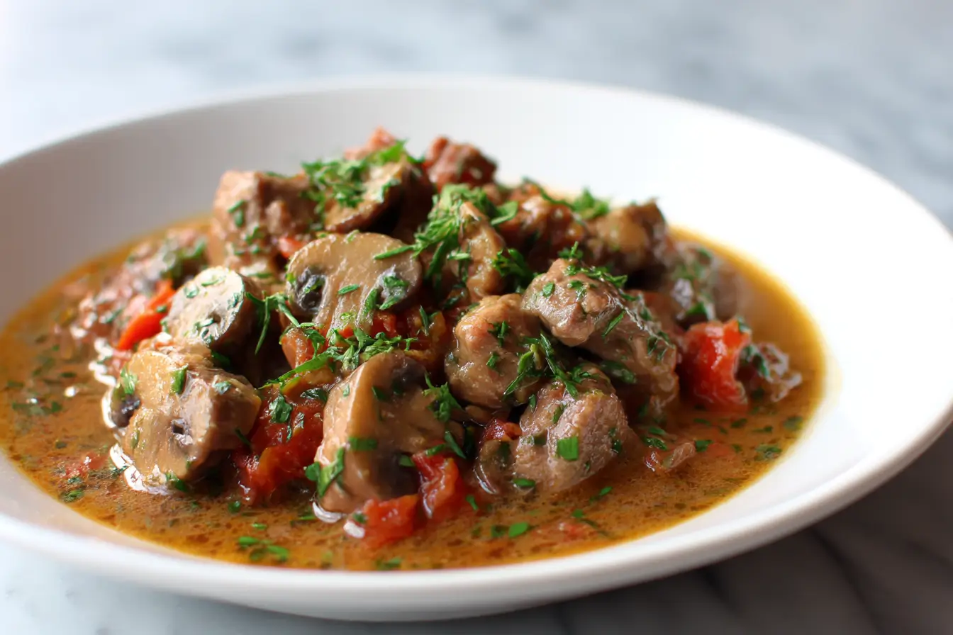 Veau Marengo au Cookeo - liste des ingrédients