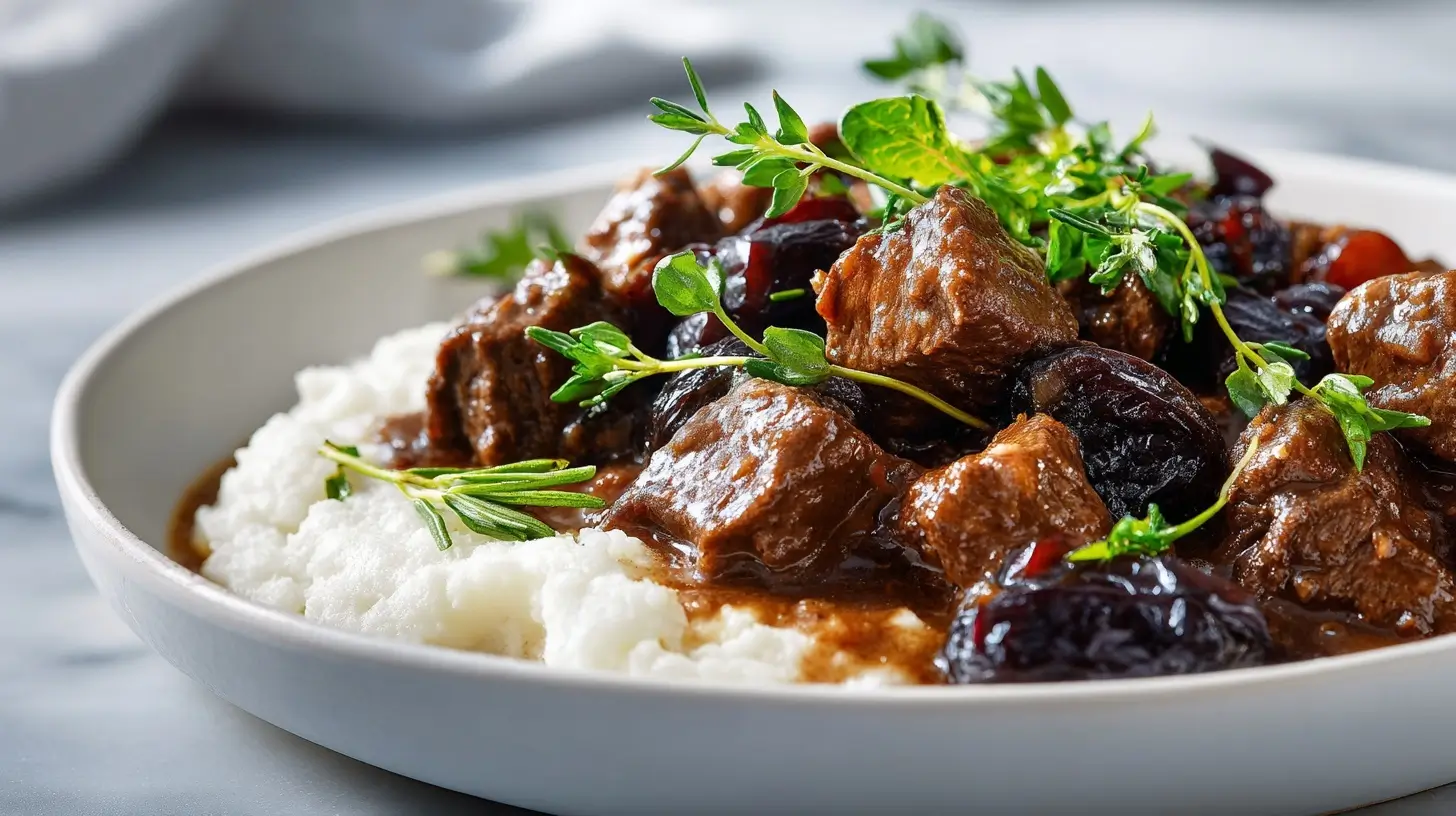 Boeuf aux pruneaux et à la bière au Cookeo - liste des ingrédients