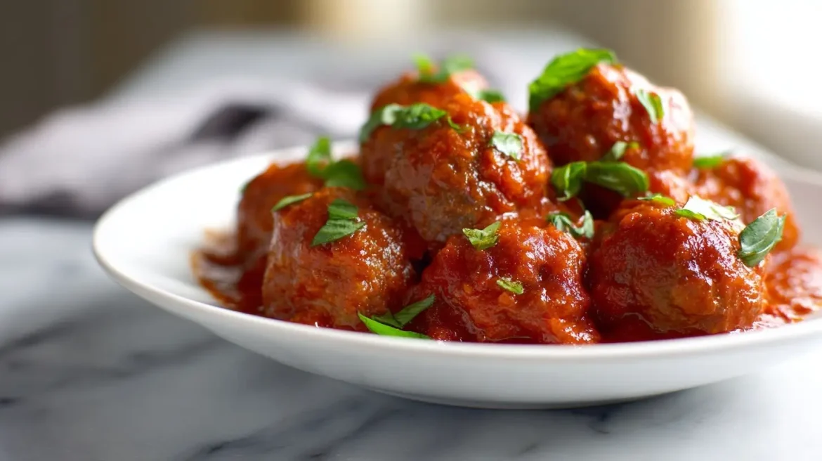 Délicieuses boulettes de boeuf en sauce tomate cuites au Cookeo.