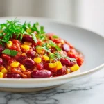Chili sin carne aux haricots rouges et maïs au Cookeo, plein de saveurs.