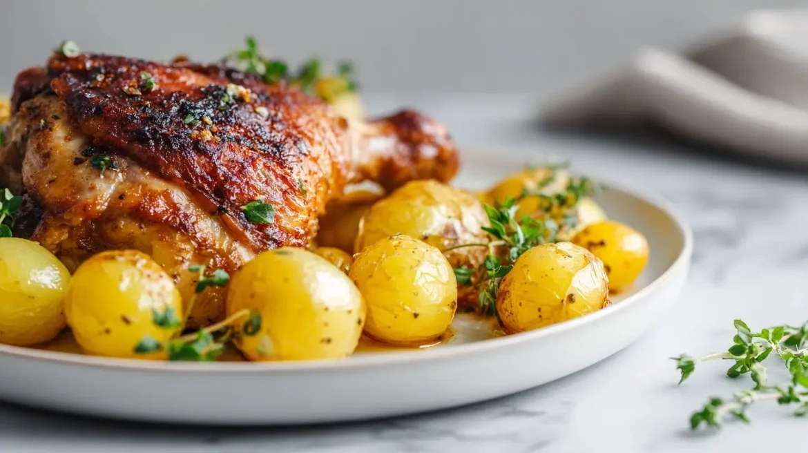 Cuisse de dinde pommes de terre au Cookeo, tendre et savoureuse.