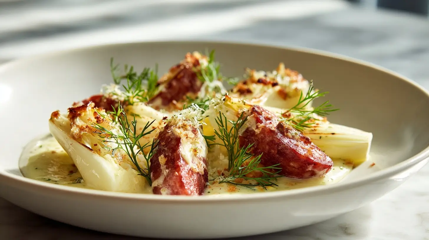 Fondue d'endives aux saucisses fumées au Cookeo - liste des ingrédients