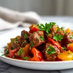 Savoureux goulash au Cookeo, mijoté à la perfection.