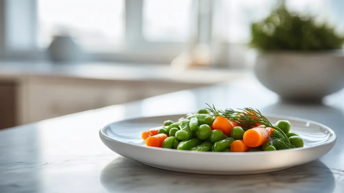 Savoureux petits pois carottes au Cookeo, colorés et appétissants