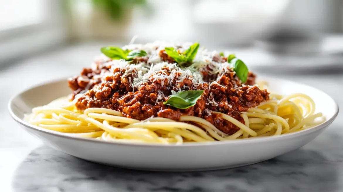 Savoureuse sauce bolognaise préparée au Cookeo, idéale pour les pâtes.