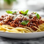 Savoureuse sauce bolognaise préparée au Cookeo, idéale pour les pâtes.