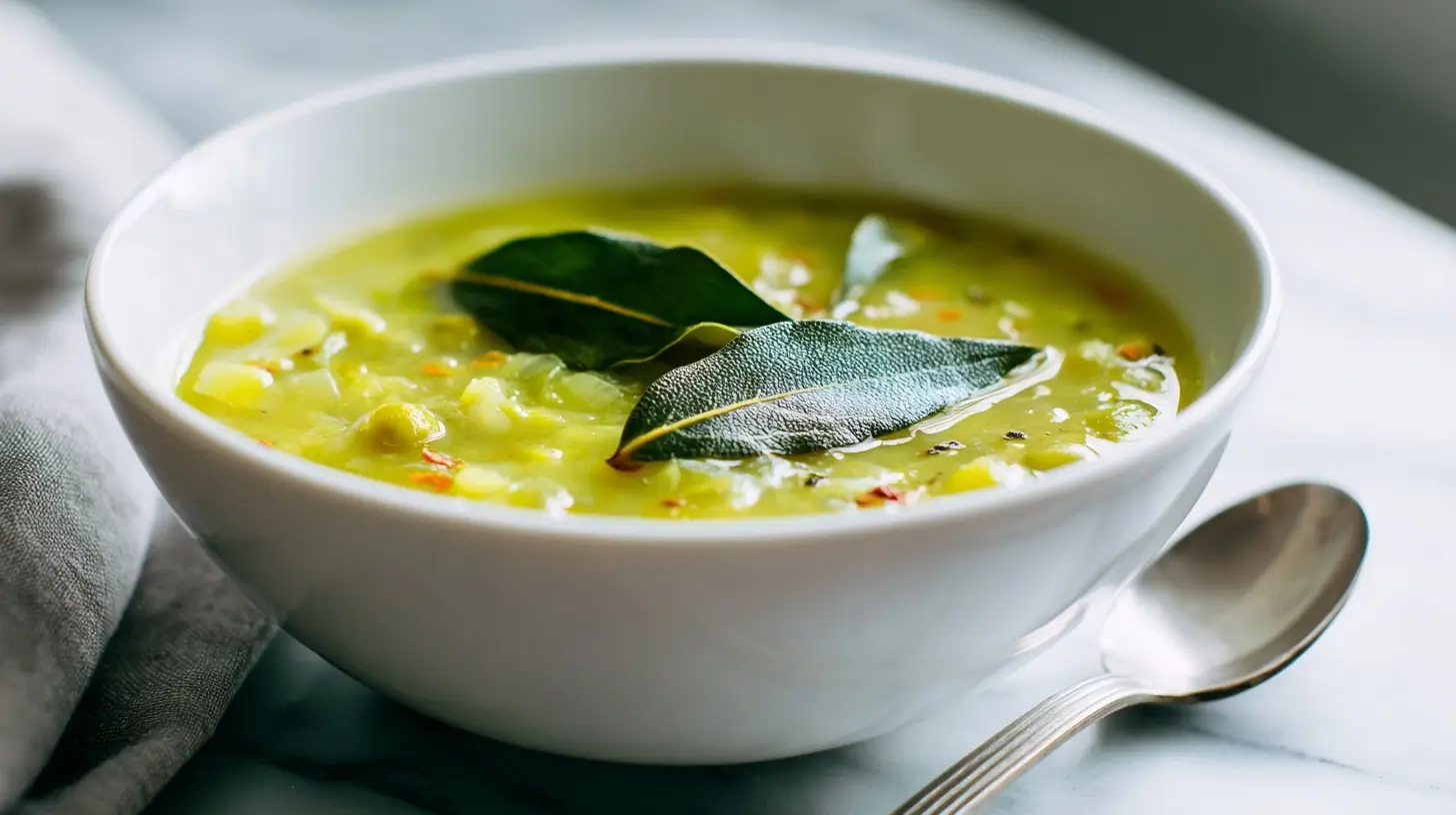 Soupe réconfortante aux pois cassés et laurier au Cookeo - liste des ingrédients