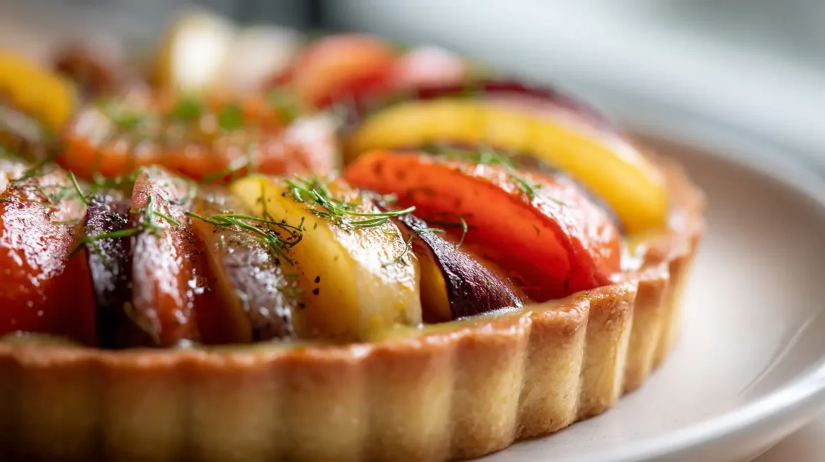 Tarte express aux légumes racines et moutarde au Cookeo, délicieuse et rapide.
