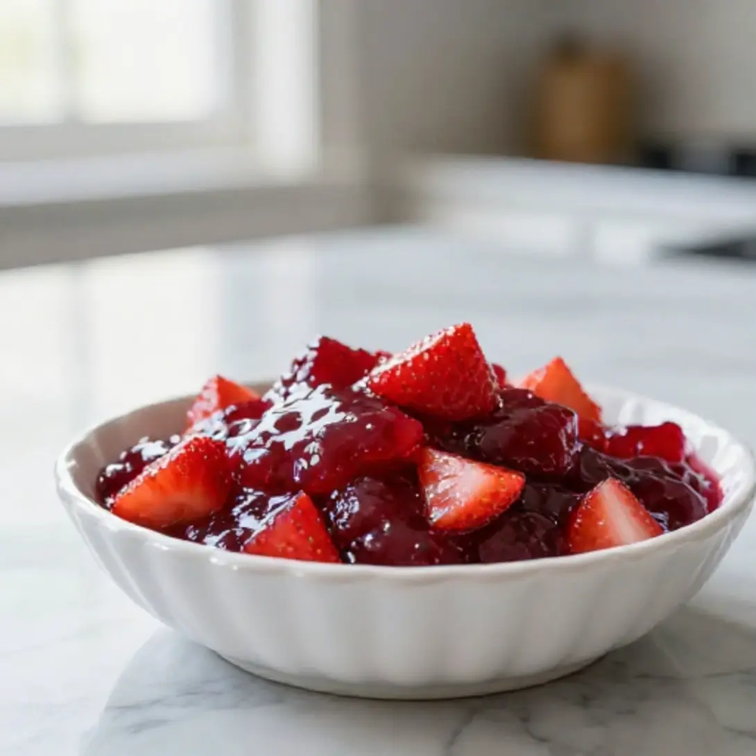 Confiture fraise rhubarbe au Cookeo - liste des ingrédients