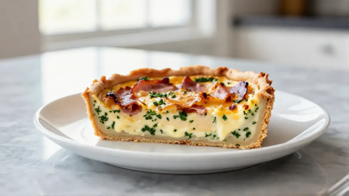 Délicieuse quiche lorraine au Cookeo, crémeuse et savoureuse.
