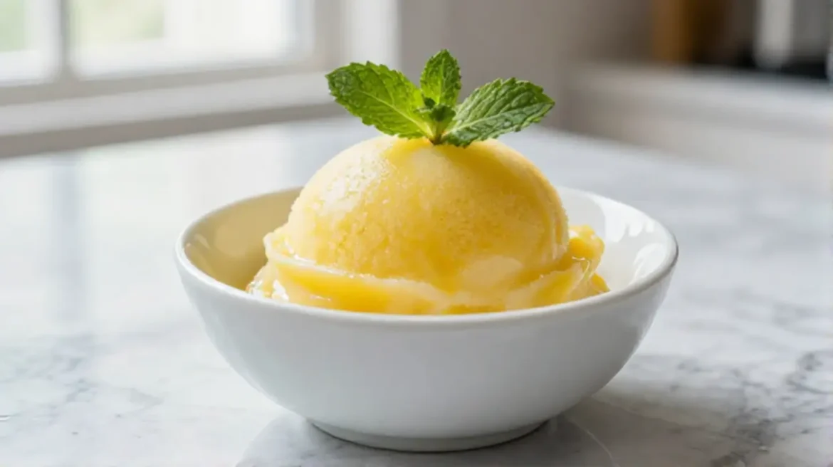 Délicieux sorbet citron au Cookeo, frais et revitalisant